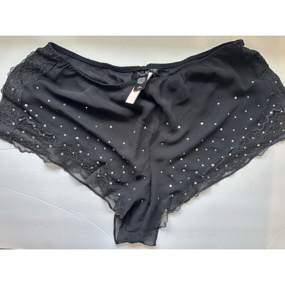 NWT VS Sexy Little Thing Sheer Lace Rhinestone Shorts/Underwear